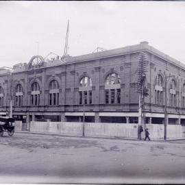 Glass Negative - Construction of the W P Manning Building, Haymarket, 1914