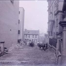 Glass Negative - Construction of Workshops and Stores for Sydney Municipal Council substation, Sydney, 1917