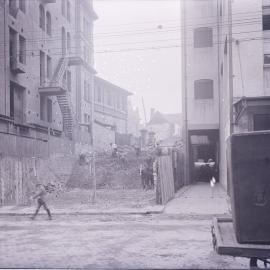 Glass Negative - Construction of Workshops and Stores for Sydney Municipal Council substation, Sydney, 1917