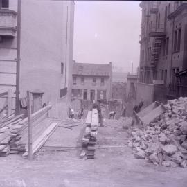 Glass Negative - Construction of Workshops and Stores for Sydney Municipal Council substation, Sydney, 1917