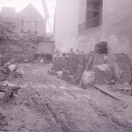 Glass Negative - Construction of Workshops and Stores for Sydney Municipal Council substation, Sydney, 1917