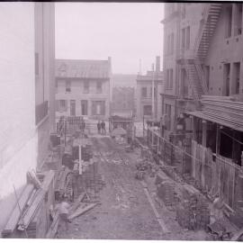 Glass Negative - Construction of Workshops and Stores for Sydney Municipal Council substation, Sydney, 1917
