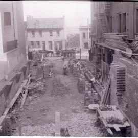 Glass Negative - Construction of Workshops and Stores for Sydney Municipal Council substation, Sydney, 1917