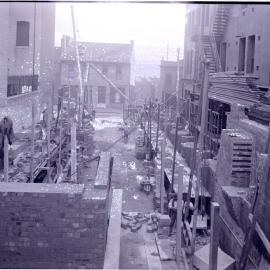 Glass Negative - Construction of Workshops and Stores for Sydney Municipal Council substation, Sydney, 1917