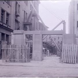 Glass Negative - Construction of Workshops and Stores for Sydney Municipal Council substation, Sydney, 1917