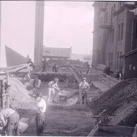 Glass Negative - Construction of Workshops and Stores for Sydney Municipal Council substation, Sydney, 1917