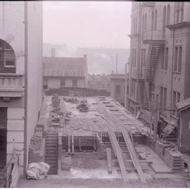 Glass Negative - Construction of Workshops and Stores for Sydney Municipal Council substation, Sydney, 1917
