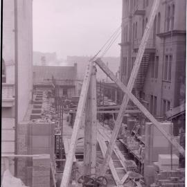 Glass Negative - Construction of Workshops and Stores for Sydney Municipal Council substation, Sydney, 1917