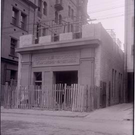 Glass Negative - Construction of Workshops and Stores for Sydney Municipal Council substation, Sydney, 1917