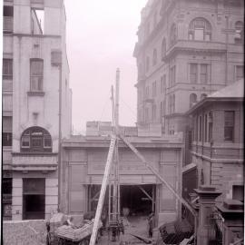 Glass Negative - Construction of Workshops and Stores for Sydney Municipal Council substation, Sydney, 1917