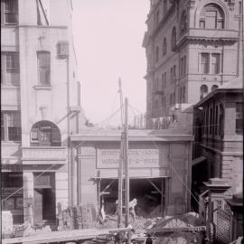 Glass Negative - Construction of Workshops and Stores for Sydney Municipal Council substation, Sydney, 1917