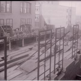 Glass Negative - Construction of Workshops and Stores for Sydney Municipal Council substation, Sydney, 1917