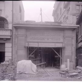 Glass Negative - Construction of Workshops and Stores for Sydney Municipal Council substation, Sydney, 1917