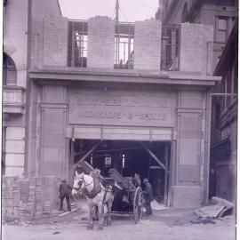 Glass Negative - Construction of Workshops and Stores for Sydney Municipal Council substation, Sydney, 1917