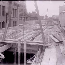 Glass Negative - Construction of Workshops and Stores for Sydney Municipal Council substation, Sydney, 1917