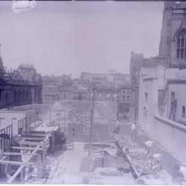 Glass Negative - Construction of Workshops and Stores for Sydney Municipal Council substation, Sydney, 1917