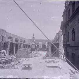 Glass Negative - Construction of Workshops and Stores for Sydney Municipal Council substation, Sydney, 1917