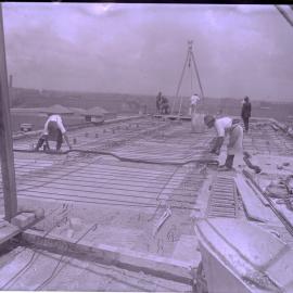 Glass Negative - Construction of Workshops and Stores for Sydney Municipal Council substation, Sydney, 1918