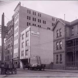 Glass Negative - Construction of Workshops and Stores for Municipal Council substation, Sydney, 1918