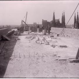 Glass Negative - Construction of Workshops and Stores for Municipal Council substation, Sydney, 1918