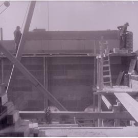 Glass Negative - Construction of Workshops and Stores for Municipal Council substation, Sydney, 1918