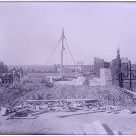 Glass Negative - Construction of Workshops and Stores for Municipal Council substation, Sydney, 1918