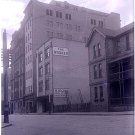 Glass Negative - Construction of Workshops and Stores for Municipal Council substation, Sydney, 1918
