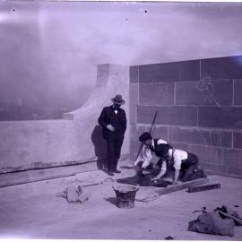 Glass Negative - Construction of Workshops and Stores for Municipal Council substation, Sydney, 1918