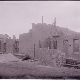 Glass Negative - Construction of cement storage shed at Municipal Council Depot, Wattle Street Pyrmont, 1918