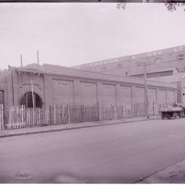 Glass Negative - Construction of cement storage shed at Municipal Council Depot, Wattle Street Pyrmont, 1918