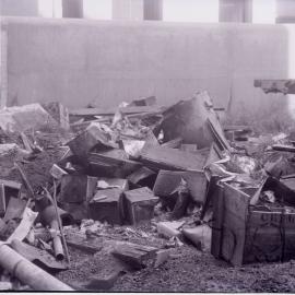 Glass Negative - Rubbish pile in yard of premises on Dalley Street Sydney, 1922