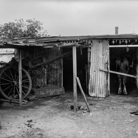 Glass Negative - Frank Coleman fuel merchant yard and stables, Fitzgerald Street Camperdown, 1922