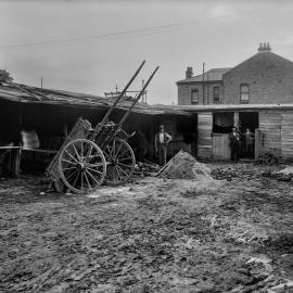 Glass Negative - Buildings and yard, corner of St Mary and Marmion Streets Camperdown, 1922