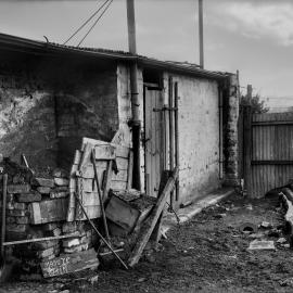 Glass Negative - Print - Outbuildings and yard, corner of Bishopgate and Denison Streets Camperdown, 1922