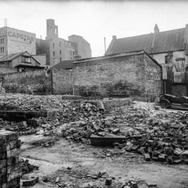 Glass Negative - Vacant block and buildings from Castlereagh Lane Surry Hills, 1922