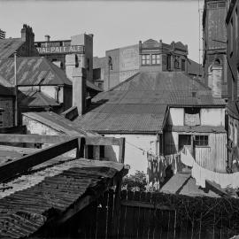 Glass Negative - Building and houses on Pelican Street Surry Hills, 1922