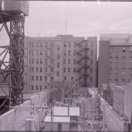 Glass Negative - Construction of the Castlereagh Street Sub Station, Haymarket, circa 1918