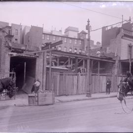 Glass Negative - Construction of the Castlereagh Street Sub Station, Haymarket, circa 1918
