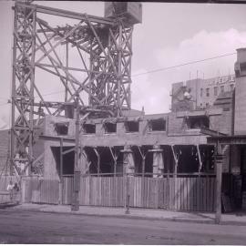 Glass Negative - Construction of the Castlereagh Street Sub Station, Haymarket, circa 1918