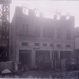 Glass Negative - Construction of the Castlereagh Street Sub Station, Haymarket, circa 1918