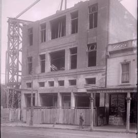Glass Negative - Construction of the Castlereagh Street Sub Station, Haymarket, circa 1918