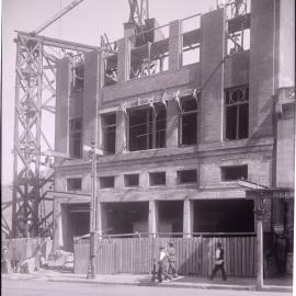 Glass Negative - Construction of the Castlereagh Street Sub Station, Haymarket, circa 1918