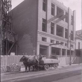 Glass Negative - Construction of the Castlereagh Street Sub Station, Haymarket, circa 1918