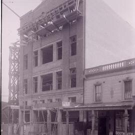 Glass Negative - Construction of the Castlereagh Street Sub Station, Haymarket, circa 1918