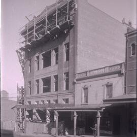 Glass Negative - Construction of the Castlereagh Street Sub Station, Haymarket, circa 1918