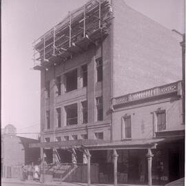 Glass Negative - Construction of the Castlereagh Street Sub Station, Haymarket, circa 1918
