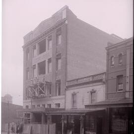 Glass Negative - Construction of the Castlereagh Street Sub Station, Haymarket, circa 1918