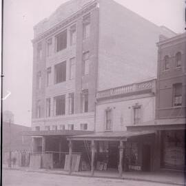 Glass Negative - Construction of the Castlereagh Street Sub Station, Haymarket, circa 1918