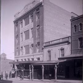 Glass Negative - Construction of the Castlereagh Street Sub Station, Haymarket, circa 1918