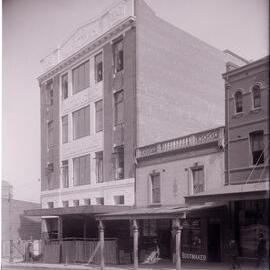 Glass Negative - Construction of the Castlereagh Street Sub Station, Haymarket, circa 1918